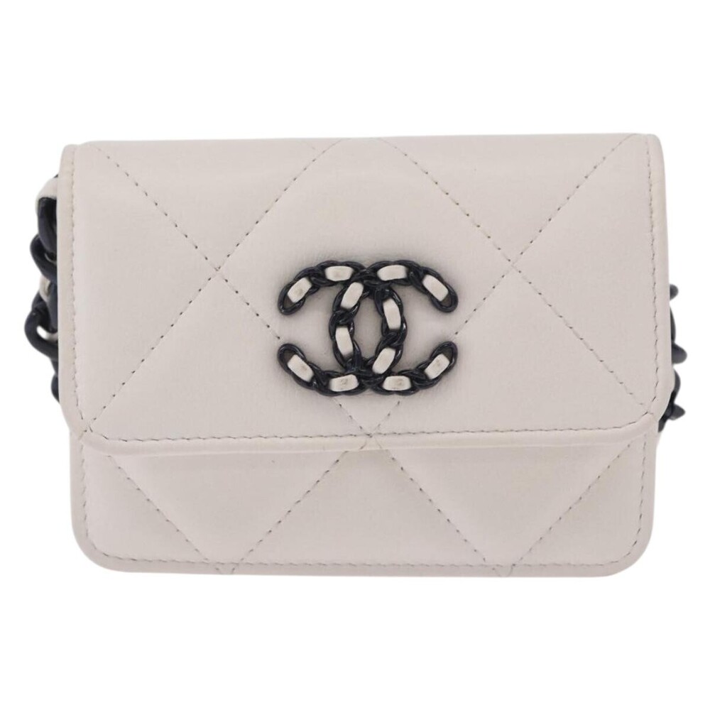 Chanel 19 Flap Coin Purse Belt Quilted Lambskin